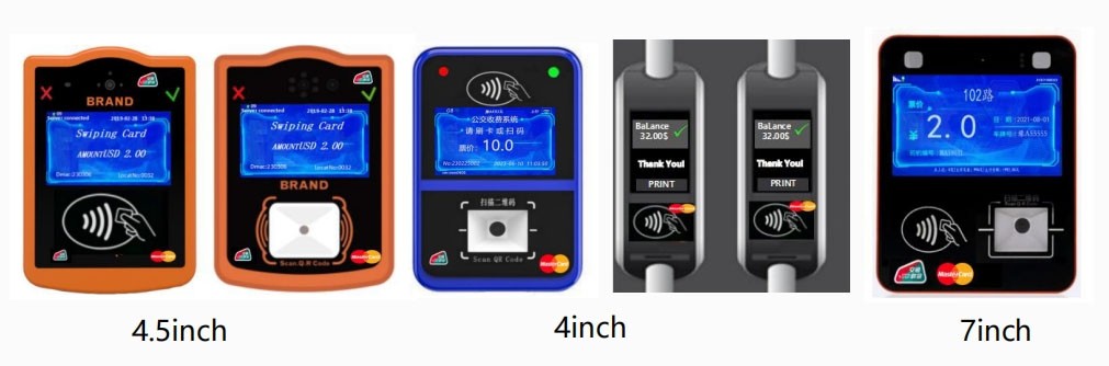 QR code bus payment terminal