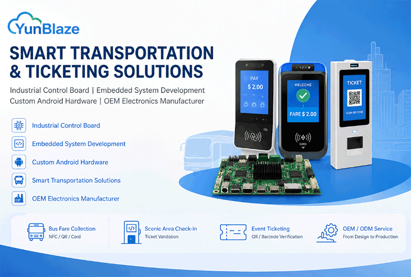 Custom Android Hardware & Embedded System Development for Smart Transportation and Ticketing Solutions