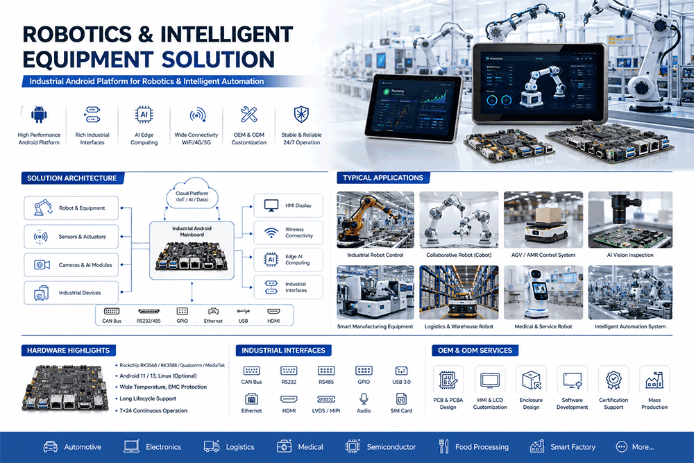Industrial Robot HMI & Android Controller Solution
