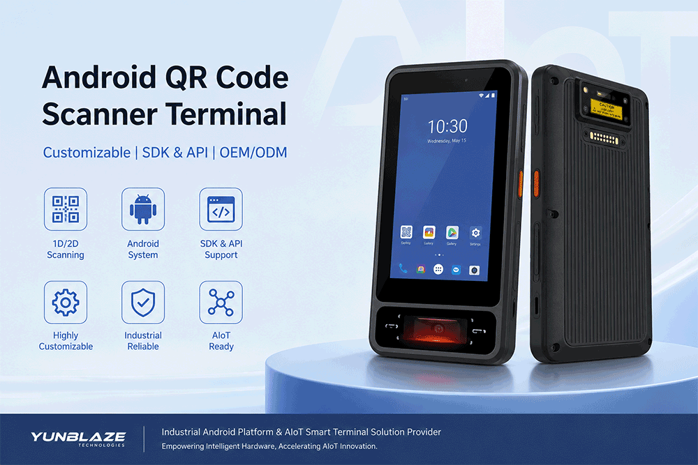 Custom Android QR Code Scanner Terminal with SDK & API