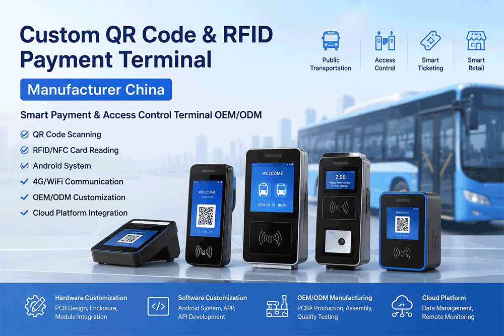 Custom QR Code & RFID Payment Terminal Manufacturer China Custom QR Code & RFID Payment Terminal Manufacturer China